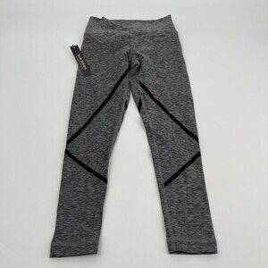 Style Reform Capri Leggings XXS Womens Gray Black Striped Spandex Stretch Active